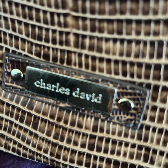 Charles David brown leather clutch purse - Picture 7 of 12